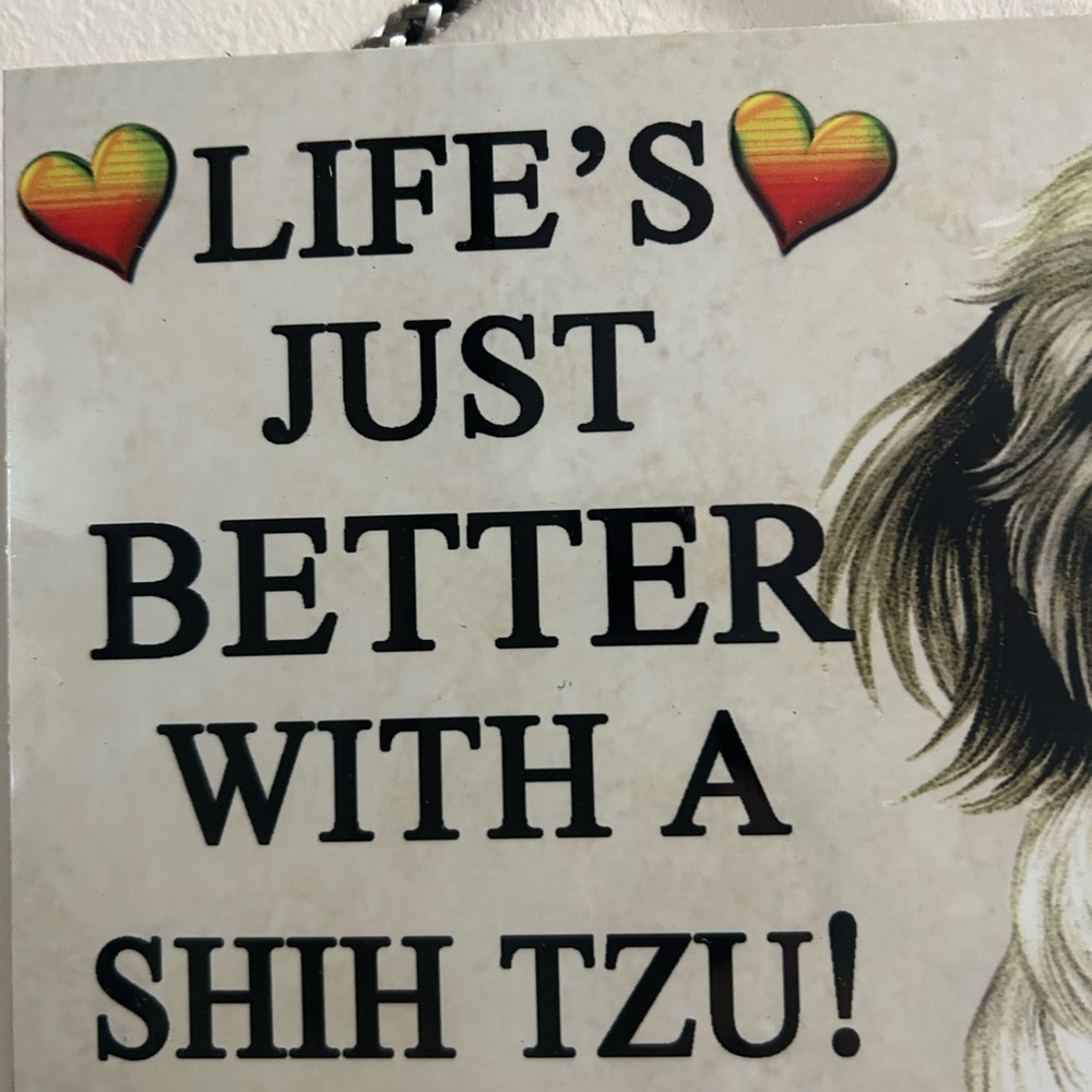 A novelty Shih tzu Sign